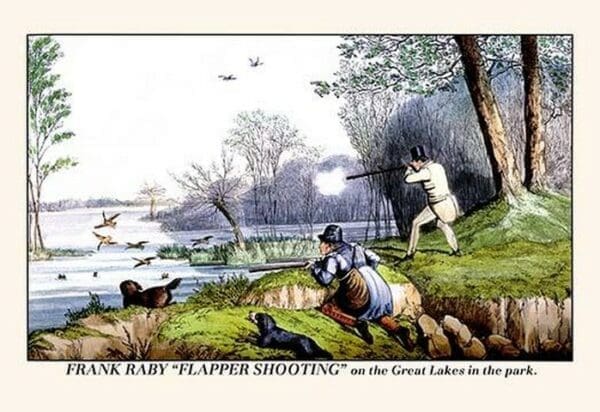 Frank Raby Flapper Shooting on the Great Lakes in the Park by Henry Thomas Alken - Art Print