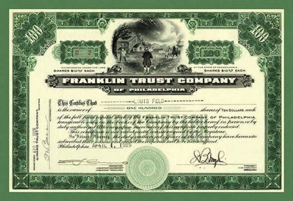 Franklin Trust Company #2 - Art Print