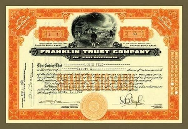 Franklin Trust Company - Art Print