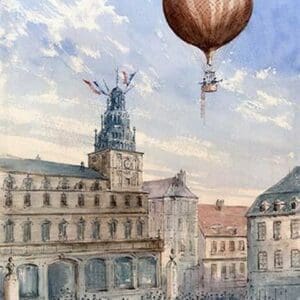 French Balloon Lift off - Art Print