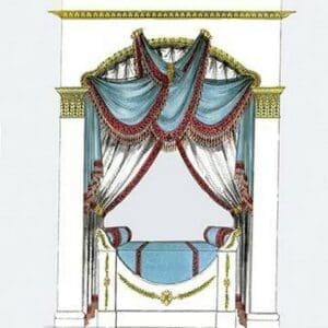 French Empire Alcove Bed No. 20 - Art Print