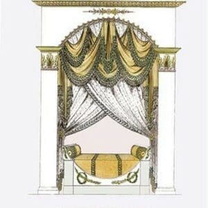 French Empire Alcove Bed No. 21 - Art Print