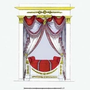 French Empire Alcove Bed No. 24 - Art Print