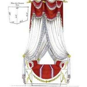 French Empire Bed No. 1 - Art Print