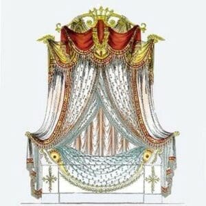 French Empire Bed No. 15 - Art Print