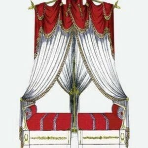 French Empire Bed No. 17 - Art Print