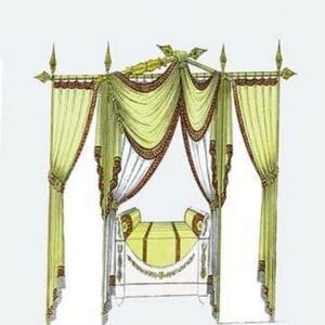 French Empire Bed No. 19 - Art Print