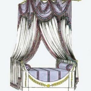 French Empire Bed No. 5 - Art Print