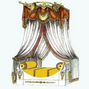 French Empire Bed No. 7 - Art Print