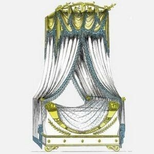 French Empire Bed No. 9 - Art Print