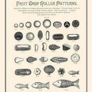 Fruit Drop Roller Patterns - Art Print