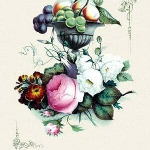 Fruit with Roses - Art Print