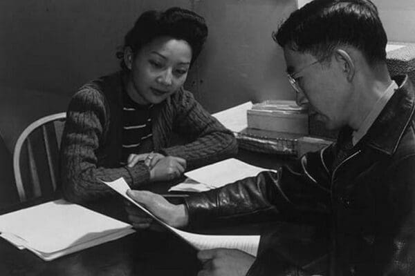 Fumiko Hirata and Mr. Matsumoto by Ansel Adams - Art Print