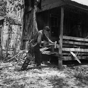 Furniture maker in the Ozarks by Dorothea Lange - Art Print