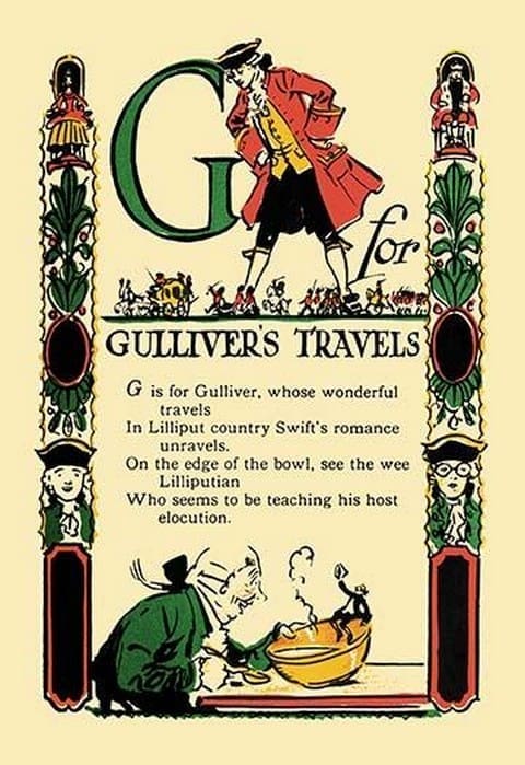 G for Gulliver's Travels by Tony Sarge - Art Print