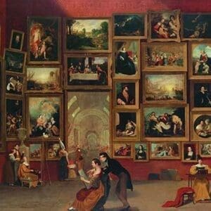 Gallery of the Louvre by Samuel F.B. Morse - Art Print