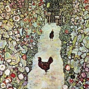 Garden Path with Chickens by Gustav Klimt - Art Print