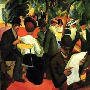 Garden Restaurant by August Macke - Art Print