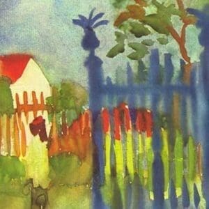 Garden gate by August Macke - Art Print