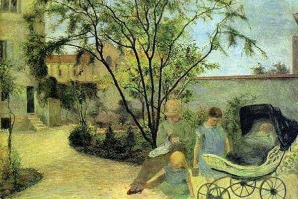 Garden in Rue Carcel by Paul Gauguin - Art Print