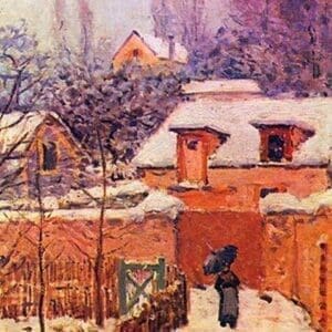 Garden in the Snow by Alfred Sisley - Art Print