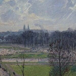 Garden of the Tuileries in a winter morning by Camille Pissarro - Art Print