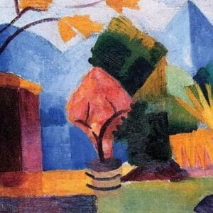 Garden on the lake of Thun by August Macke - Art Print