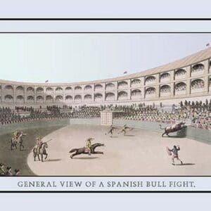 General View of a Spanish Bull Fight by J.H. Clark - Art Print