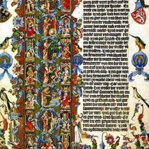 Genesis Initial Letter; Wenceslas Bible - Art Print