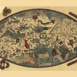 Genoese World Map by Paolo del Pozzo Toscanelli - Art Print