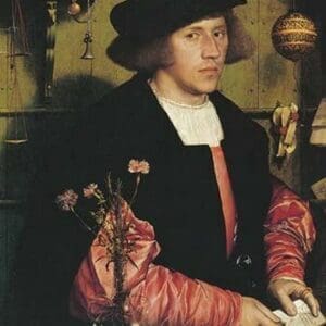 George Gisze - A merchant by Hans Holbein the Younger - Art Print