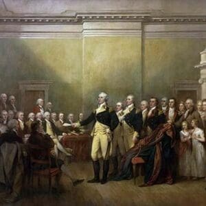 George Washington Resigning his Commission by John Trumbull - Art Print