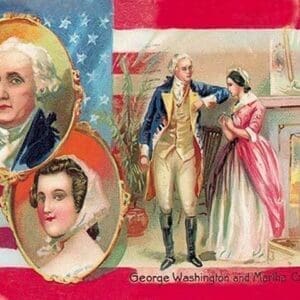 George Washington and Martha Curtis - Art Print