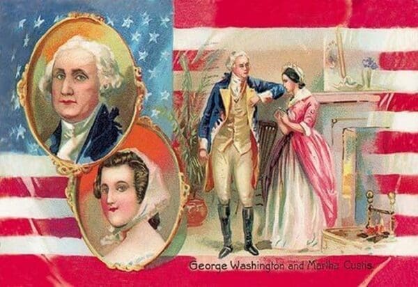 George Washington and Martha Curtis - Art Print