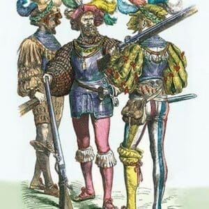 German Costumes: German Footmen - Art Print