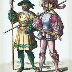 German Costumes: German Peasant Soldiers - Art Print