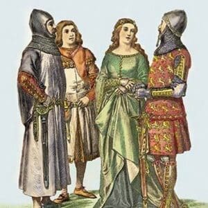 German Costumes: Knight and Gunther of Schwarzburg - Art Print