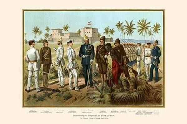 German East Africa Colonial Troops by G. Arnold - Art Print