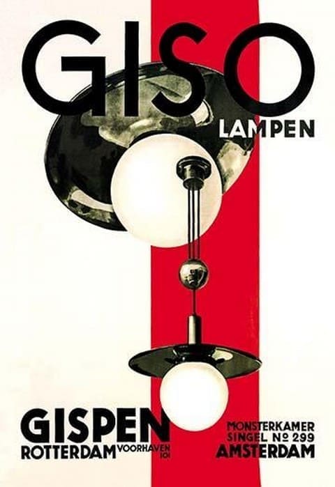 Giso Lamps by Willem Gispen - Art Print