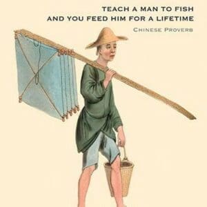 Give a man a fish by Wilbur Pierce - Art Print