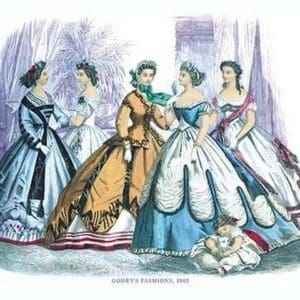 Godey's Fashions for December 1865 - Art Print