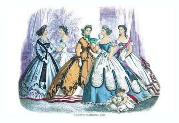 Godey's Fashions for December 1865 - Art Print