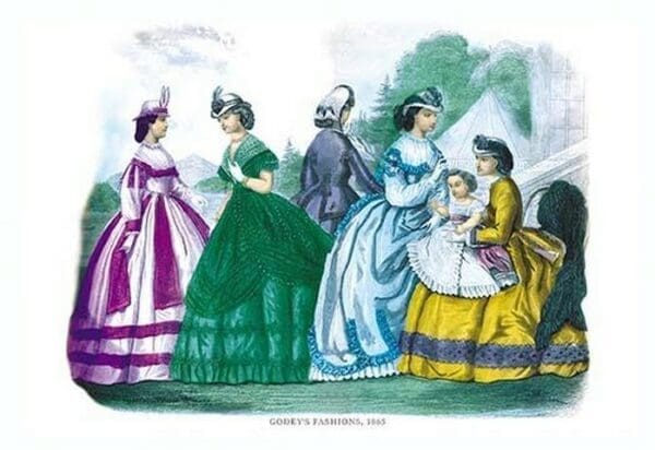 Godey's Fashions for July 1865 - Art Print