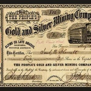 Gold and Silver Mining Company - Art Print