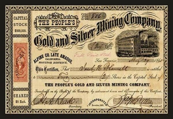 Gold and Silver Mining Company - Art Print