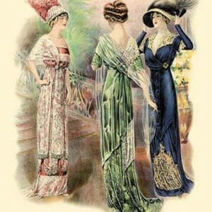 Graceful Evening and Dinner Gowns - Art Print