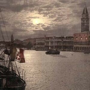 Grand Canal and Doges' Palace by moonlight