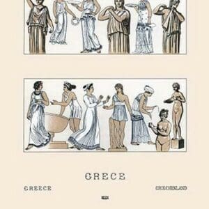 Grecian Women Dressing by Auguste Racinet - Art Print