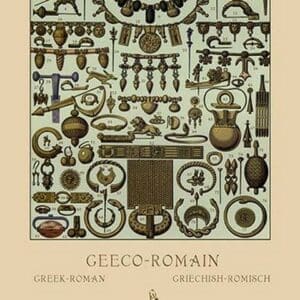 Greco-Roman Metalwork by Auguste Racinet - Art Print