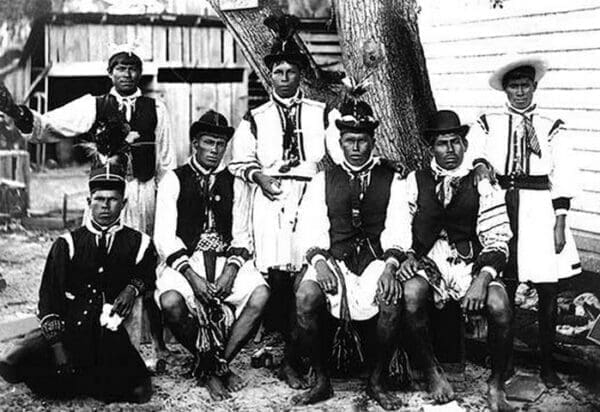 Group of Seminole Braves - Art Print